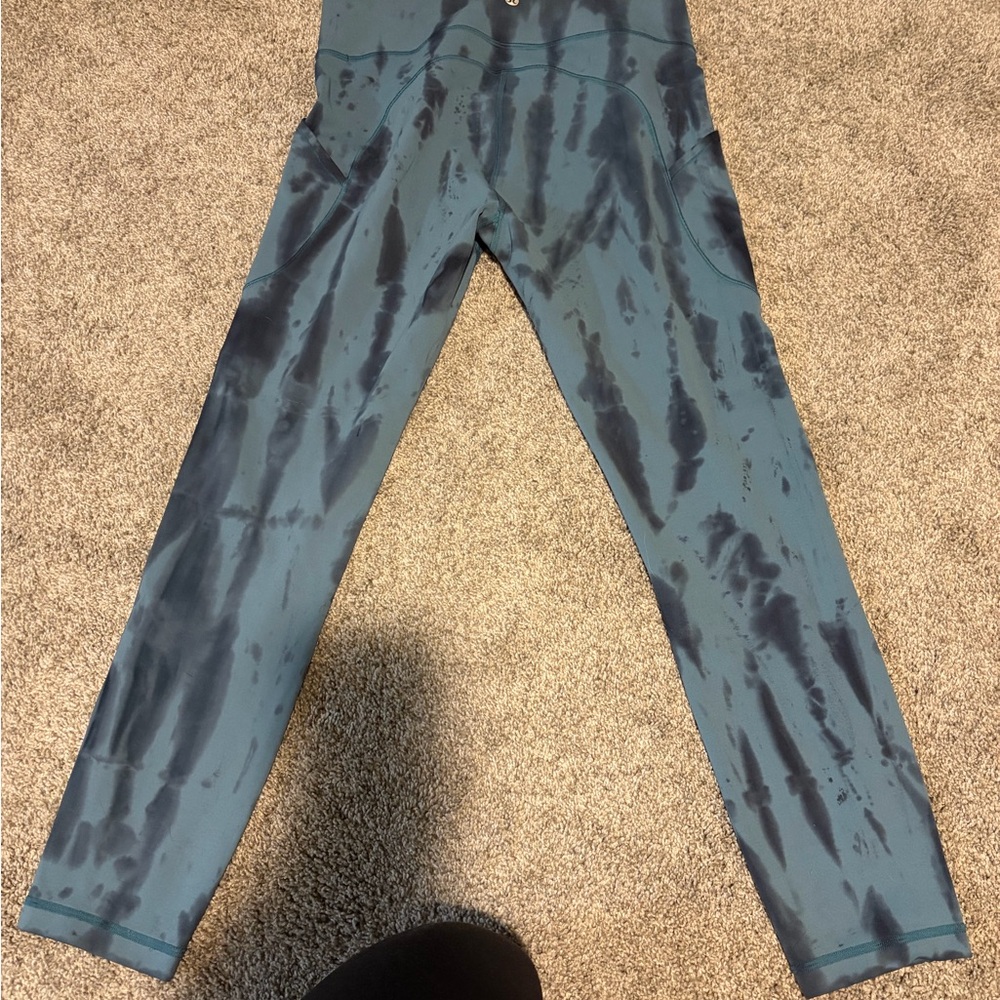 lululemon athletica Blue Tie-Dye Leggings